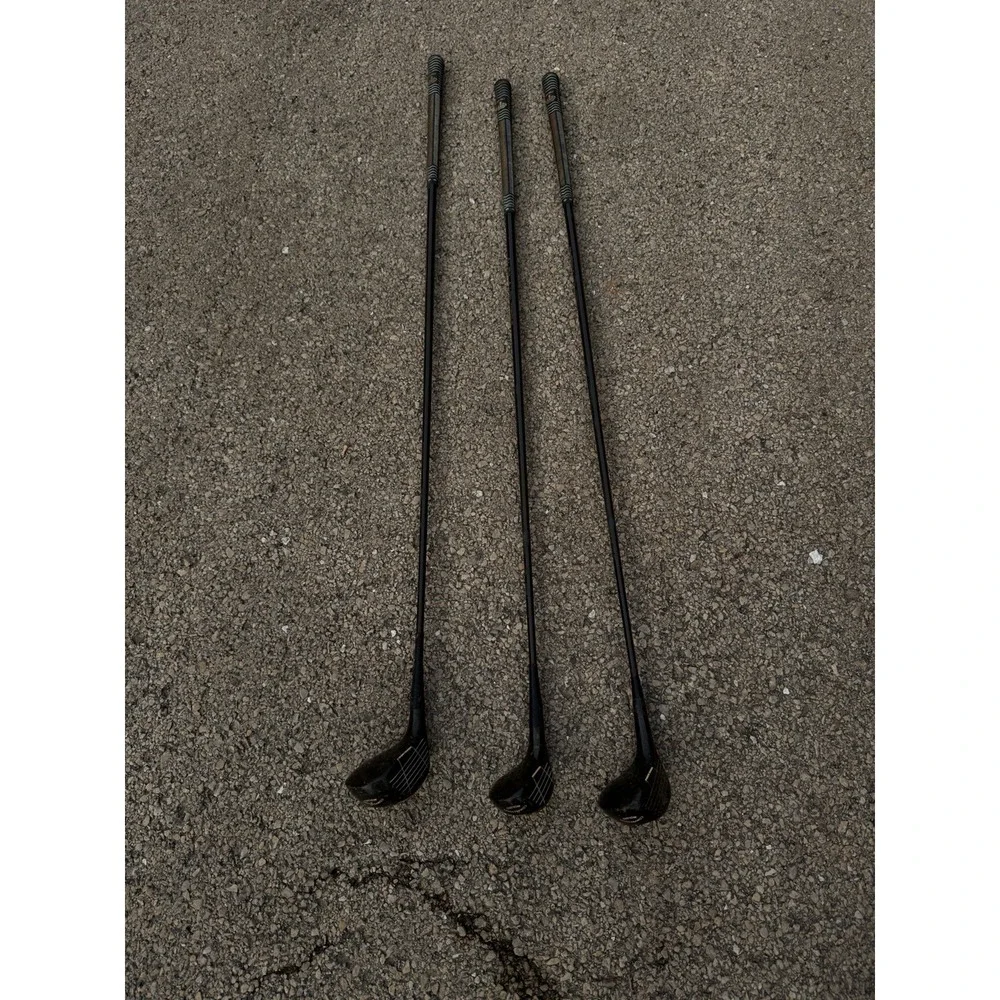 Vintage Pro Only‎ Wood Golf Clubs Set of 3 Compression Molded Driver Woods